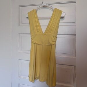 Oh Polly Leya Yellow Mini Dress